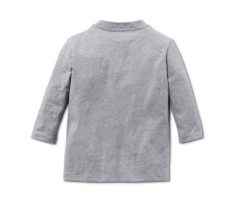 Tchibo Toddlers Boy Set of 2 Shirts, Grey/Blue - Image 4